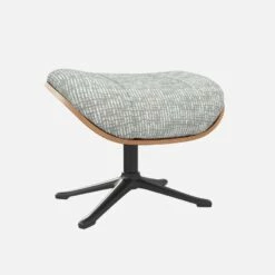 Habitat Repose-pieds En Noyer Et Tissu Alba - Gris Brume - Pied Noir -meubles boutique marc repose p noyer alba gris p nr 10274889 1