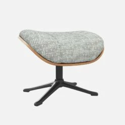 Habitat Repose-pieds En Noyer Et Tissu Alba - Gris Brume - Pied Noir -meubles boutique marc repose p noyer alba gris p nr 10274889