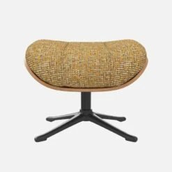 Habitat Repose-pieds En Noyer Et Tissu Alba - Jaune Soleil - Pied Noir -meubles boutique marc repose p noyer alba jaune p nr 10275013 1