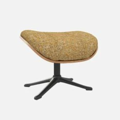 Habitat Repose-pieds En Noyer Et Tissu Alba - Jaune Soleil - Pied Noir -meubles boutique marc repose p noyer alba jaune p nr 10275017 1