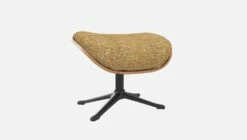 Habitat Repose-pieds En Noyer Et Tissu Alba - Jaune Soleil - Pied Noir -meubles boutique marc repose p noyer alba jaune p nr 10275017 2