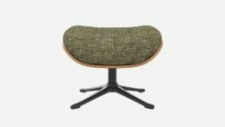 Habitat Repose-pieds En Noyer Et Tissu Alba - Vert Orage - Pied Noir -meubles boutique marc repose p noyer alba vert p nr 10274949 2