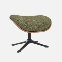 Habitat Repose-pieds En Noyer Et Tissu Alba - Vert Orage - Pied Noir -meubles boutique marc repose p noyer alba vert p nr 10274953