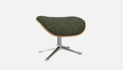 Habitat Repose-pieds En Noyer Et Tissu Lucca - Vert Mousse - Pied Aluminium -meubles boutique marc repose p noyer lucca vert alu 10274649 2