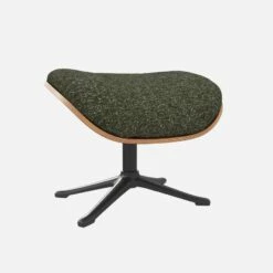 Habitat Repose-pieds En Noyer Et Tissu Lucca - Vert Mousse - Pied Noir -meubles boutique marc repose p noyer lucca vert p nr 10274633 1