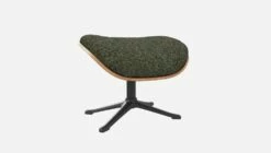 Habitat Repose-pieds En Noyer Et Tissu Lucca - Vert Mousse - Pied Noir -meubles boutique marc repose p noyer lucca vert p nr 10274633 2