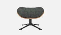 Habitat Repose-pieds En Noyer Et Tissu Melina - Gris Ardoise - Pied Noir -meubles boutique marc repose p noyer mel gris fon p nr 10274437 2