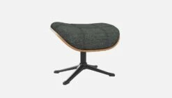 Habitat Repose-pieds En Noyer Et Tissu Melina - Gris Ardoise - Pied Noir -meubles boutique marc repose p noyer mel gris fon p nr 10274441 2