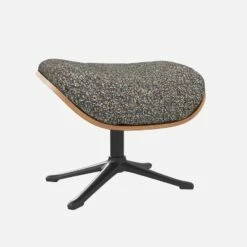 Habitat Repose-pieds En Noyer Et Tissu Venezia - Bleu Zingué - Pied Noir -meubles boutique marc repose p noyer ven bleu p nr 10274313