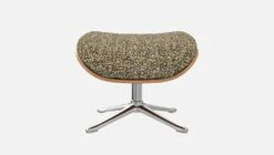 Habitat Repose-pieds En Noyer Et Tissu Venezia - Vert Lichen - Pied Aluminium -meubles boutique marc repose p noyer ven vert alu 10274197 2