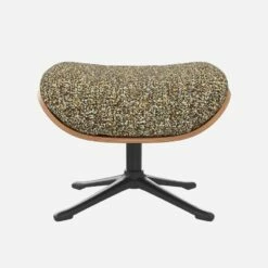 Habitat Repose-pieds En Noyer Et Tissu Venezia - Vert Lichen - Pied Noir -meubles boutique marc repose p noyer ven vert p nr 10274181 1