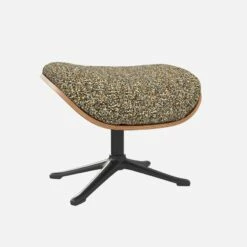 Habitat Repose-pieds En Noyer Et Tissu Venezia - Vert Lichen - Pied Noir -meubles boutique marc repose p noyer ven vert p nr 10274185 1