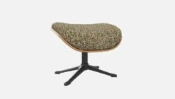 Habitat Repose-pieds En Noyer Et Tissu Venezia - Vert Lichen - Pied Noir -meubles boutique marc repose p noyer ven vert p nr 10274185 2