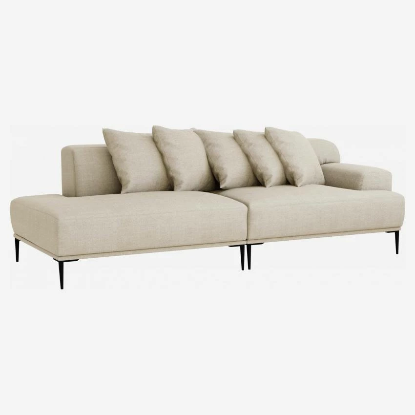 Habitat Méridienne Droite En Lin - Naturel 2 Habitat Méridienne Droite En Lin - Naturel – Image 2