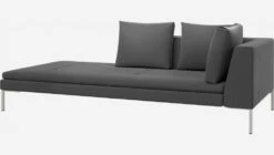 Habitat Méridienne Gauche En Velours - Gris Ardoise 5 Habitat Méridienne Gauche En Velours - Gris Ardoise -meubles boutique meridienne gauche en velours gris argent 1102243 2