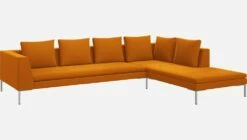 Habitat Canapé 3 Places Avec Méridienne Droite En Velours - Jaune Moutarde 5 Habitat Canapé 3 Places Avec Méridienne Droite En Velours - Jaune Moutarde -meubles boutique montino 3pl merid velours jaun 1119551 2