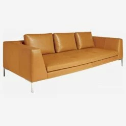 Habitat Canapé 3 Places En Cuir Vintage Leather - Caramel -meubles boutique montino cnpe 3p cuir vintage cgnc clr bf 13502001