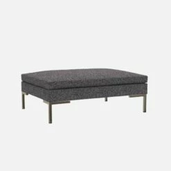 Habitat Repose-pieds En Tissu Lucca - Bleu Zingué -meubles boutique montino repose p lucca bleu 10272751