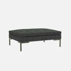 Habitat Repose-pieds En Tissu Melina - Gris Ardoise -meubles boutique montino repose p melina anthracite 10272495