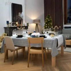 Habitat Nappe En Lin - 150 X 250 Cm - Gris -meubles boutique nappe en lin 150 x 250 cm gris 4736869 1