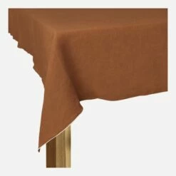 Habitat Nappe En Lin - 150 X 250 Cm - Marron Caramel -meubles boutique nappe en lin 150 x 250 cm marron caramel 12568227 1