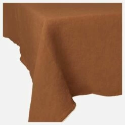 Habitat Nappe En Lin - 150 X 250 Cm - Marron Caramel -meubles boutique nappe en lin 150 x 250 cm marron caramel 12568231
