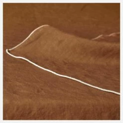 Habitat Nappe En Lin - 150 X 250 Cm - Marron Caramel -meubles boutique nappe en lin 150 x 250 cm marron caramel 12568235