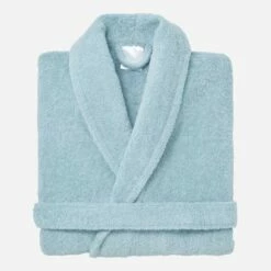 Habitat Peignoir En Coton - Taille Unique - Bleu -meubles boutique naxos peignoir bleu 1307073 1