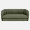 Habitat Canapé 3 Places Arrondi En Tissu Lucca - Vert Mousse