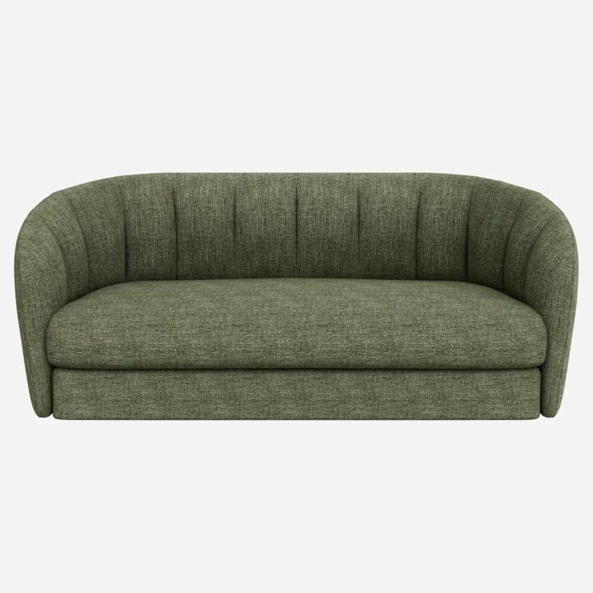 Habitat Canapé 3 Places Arrondi En Tissu Lucca - Vert Mousse 1 Habitat Canapé 3 Places Arrondi En Tissu Lucca - Vert Mousse