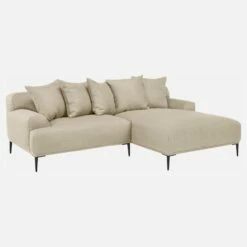 Habitat Canapé 2 Places En Lin Avec Angle Droit - Naturel