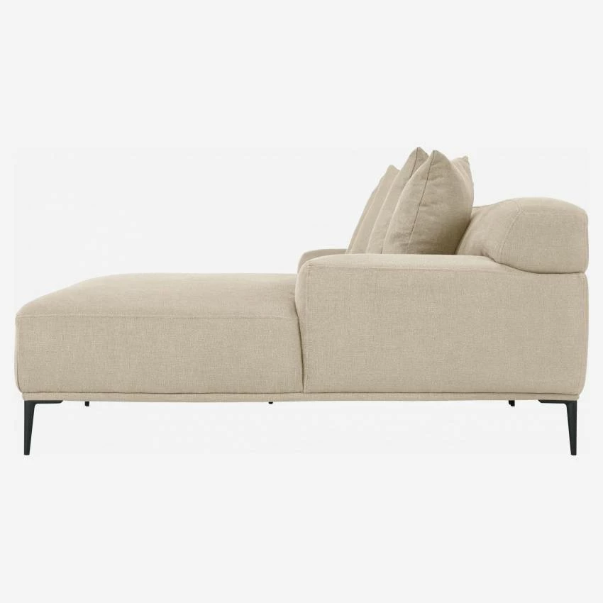 Habitat Canapé 2 Places En Lin Avec Angle Droit - Naturel 4 Habitat Canapé 2 Places En Lin Avec Angle Droit - Naturel – Image 4