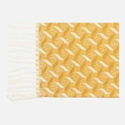 Habitat Plaid 127 X 178 Cm - Coton - Moutarde -meubles boutique plaid 127 x 178 cm coton moutarde 1327873 1