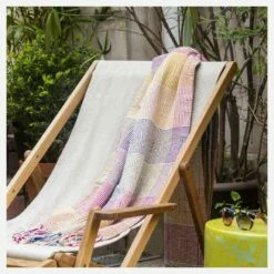 Habitat Plaid En Coton - 130 X 170 Cm - Patchwork De Couleurs -meubles boutique plaid en coton 130 x 170 cm patchwork de couleurs 1363713