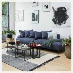 Habitat Plaid En Coton - 130 X 170 Cm - Vert -meubles boutique plaid en coton 130 x 170 cm vert 1339039