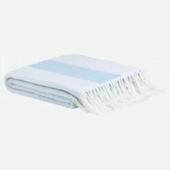 Habitat Plaid En Coton Gratté - 130 X 170 Cm - Lilas