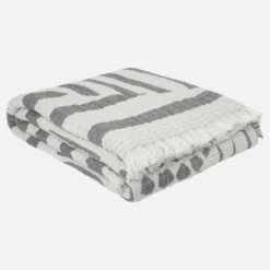 Habitat Plaid En Gaze De Coton – 130 X 170 Cm - Motif By Floriane Jacques