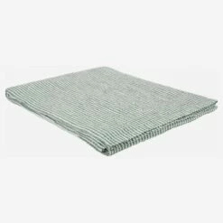 Habitat Plaid En Lin - 130 X 170 Cm - Vert