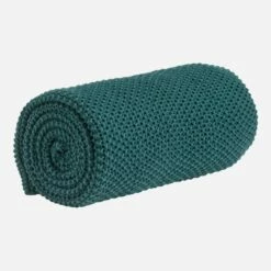 Habitat Plaid Tricoté En Coton - 130 X 170 Cm - Vert -meubles boutique plaid tricote en coton 130 x 170 cm vert 1328371 1