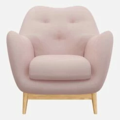 Habitat Fauteuil En Velours - Rose - Design By Adrien Carvès -meubles boutique poltrona de veludo rosa design by adrien carves 6209261 1