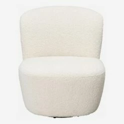 Habitat Fauteuil Pivotant En Tissu - Blanc 11 Habitat Fauteuil Pivotant En Tissu - Blanc -meubles boutique poltrona giratoria de tecido branco 1111083 1