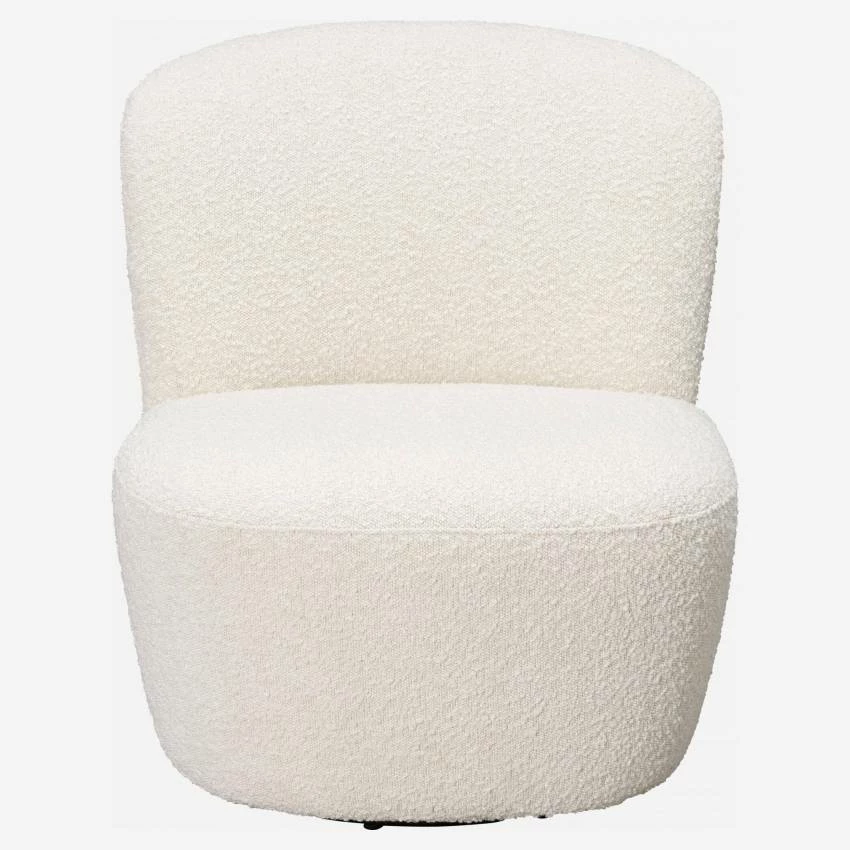 Habitat Fauteuil Pivotant En Tissu - Blanc 1 Habitat Fauteuil Pivotant En Tissu - Blanc