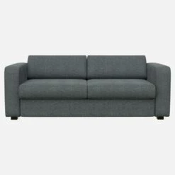 Habitat Canapé Convertible 3 Places à Lattes En Tissu - Bleu Gris