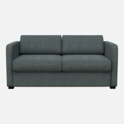 Habitat Canapé Convertible 2 Places Avec Accoudoirs Fins En Tissu - Bleu Gris -meubles boutique porto cnp lit slim 2p bleu hdr 2796531 1