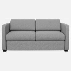 Habitat Canapé Convertible 2 Places Avec Accoudoirs Fins En Tissu - Gris