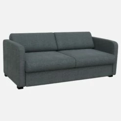 Habitat Canapé Convertible 3 Places Avec Accoudoirs Fins En Tissu - Bleu Gris -meubles boutique porto cnp lit slim 3p bleu hdr 2796495