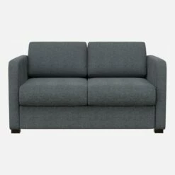 Habitat Canapé Convertible Compact Avec Accoudoirs Fins En Tissu - Bleu Gris -meubles boutique porto cnp lit slim compct bleu hdr 2796571 1