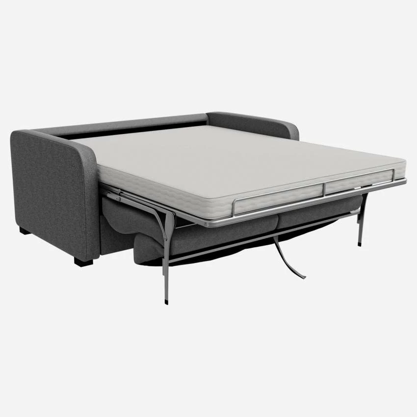 Habitat Canapé Convertible 3 Places à Lattes Avec Accoudoirs Fins En Tissu - Gris Foncé 3 Habitat Canapé Convertible 3 Places à Lattes Avec Accoudoirs Fins En Tissu - Gris Foncé – Image 3