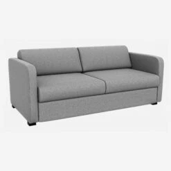 Habitat Canapé Convertible 3 Places à Lattes Avec Accoudoirs Fins En Tissu - Gris -meubles boutique porto cnp lit slim lat 3p gris hdr 1704701