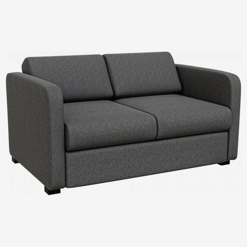 Habitat Canapé Convertible Compact à Lattes Avec Accoudoirs Fins En Tissu - Gris Foncé 2 Habitat Canapé Convertible Compact à Lattes Avec Accoudoirs Fins En Tissu - Gris Foncé – Image 2
